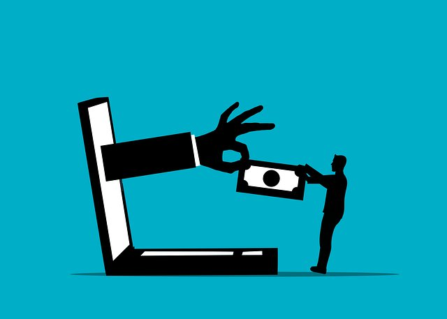 Illustration of a cybercriminal delivering a fake invoice, representing invoice fraud, email spoofing, and voice cloning attacks.